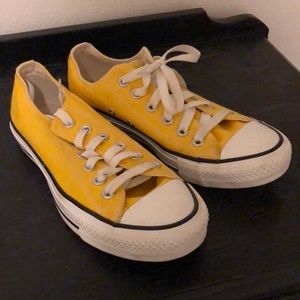 Yellow converse sneakers